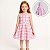 Vestido Infantil Xadrez Quadriculado Rosa Bebê Barbie - Imagem 1