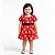 Vestido Infantil de Bolinhas Branca Tam 1 a 4 Anos Minnie Vermelho - Imagem 1