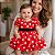 Vestido Infantil de Bolinhas Branca Tam 1 a 4 Anos Minnie Vermelho - Imagem 5