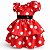 Vestido Infantil de Bolinhas Branca Tam 1 a 4 Anos Minnie Vermelho - Imagem 7