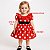 Vestido Infantil de Bolinhas Branca Tam 1 a 4 Anos Minnie Vermelho - Imagem 8