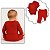 Conjunto de Roupas Para Bebê Body + Mijão Malha 100% Algodão Leão Vermelho - Imagem 3