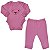 Conjunto de Roupas Para Bebê Body + Mijão Malha 100% Algodão Coala Chiclete - Imagem 1