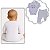 Conjunto de Roupas Para Bebê Body + Mijão Malha 100% Algodão Elefante Branco - Imagem 3