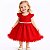 Vestido Infantil de Festa Com Renda e Tulle Vermelho Para o Natal Tam 1 ao 4 - Imagem 1