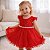 Vestido Infantil de Festa Com Renda e Tulle Vermelho Para o Natal Tam 1 ao 4 - Imagem 2