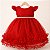 Vestido Infantil de Festa Com Renda e Tulle Vermelho Para o Natal Tam 1 ao 4 - Imagem 3