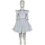Vestido Infantil Branco Saia Plissada Com Cinto de Pérolas Tam 1 ao 4 Anos - Imagem 1