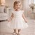 Vestido Infantil Batizado Com Renda e Tulle Branco Tam 1 ao 4 - Imagem 2