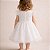 Vestido Infantil Batizado Com Renda e Tulle Branco Tam 1 ao 4 - Imagem 6
