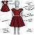 Vestido Infantil Natal Com Renda Vermelho 1 a 4 Anos - Imagem 2
