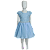 Vestido Infantil Com Renda Azul Bebê 1 a 4 Anos - Imagem 1