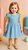 Vestido Infantil Com Renda Azul Bebê 1 a 4 Anos - Imagem 1