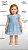 Vestido Infantil Com Renda Azul Bebê 1 a 4 Anos - Imagem 2