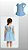 Vestido Infantil Com Renda Azul Bebê 1 a 4 Anos - Imagem 3
