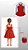 Vestido Infantil Vermelho Peitoral com Alça em V - Imagem 3
