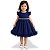 Vestido Infantil Azul Marinho Festa Menina Tule Renda Pérolas Fru-Fru 1 a 4 Anos - Imagem 1