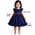 Vestido Infantil Azul Marinho Festa Menina Tule Renda Pérolas Fru-Fru 1 a 4 Anos - Imagem 7