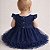 Vestido Para Bebê Azul Marinho Com Tulle e Renda Mesversario - Imagem 6