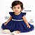 Vestido Para Bebê Azul Marinho Com Tulle e Renda Mesversario - Imagem 7