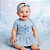 Body Fantasia Para Bebê Mesversário da Frozen Azul - Imagem 1
