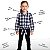 Camisa Xadrez Menina Cowgirl Blusa Infantil Look Festa Junina Rodeio Azul - Imagem 2