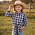 Camisa Xadrez Menina Cowgirl Blusa Infantil Look Festa Junina Rodeio Azul - Imagem 2