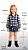Camisa Xadrez Menina Cowgirl Blusa Infantil Look Festa Junina Rodeio Azul - Imagem 2
