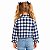 Camisa Xadrez Menina Cowgirl Blusa Infantil Look Festa Junina Rodeio Azul - Imagem 6