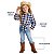Camisa Xadrez Menina Cowgirl Blusa Infantil Look Festa Junina Rodeio Azul - Imagem 7
