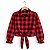Camisa Xadrez Menina Cowgirl Blusa Infantil Look Festa Junina Rodeio Vermelho - Imagem 3