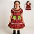 Vestido de Festa Junino Infantil Xadrez Vermelho Com Renda Festa São João - Imagem 1