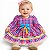 Vestido Festa Junina Bebê Xadrez Pink com Laço e Renda - Imagem 1