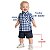 Camisa Xadrez Bebê Azul Cowboy Festa Junina Country Rodeio Infantil - Imagem 7
