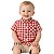 Camisa Bebê Junina Xadrez Vermelho Cowboy Festa Country Rodeio Infantil - Imagem 1