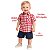 Camisa Bebê Junina Xadrez Vermelho Cowboy Festa Country Rodeio Infantil - Imagem 7