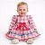 Vestido Junino Bebê Xadrez Rosa com Laço Colorido e Renda - Imagem 1