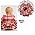 Vestido Junino Bebê Xadrez Vermelho com Laço Preto - Imagem 3