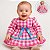 Vestido Junino Bebê Xadrez Rosa 100% Algodão com Renda - Imagem 1