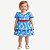 Vestido Infantil de Bolinhas Branca Tam 1 a 4 Anos Azul Galinha Pintadinha - Imagem 1