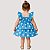 Vestido Infantil de Bolinhas Branca Tam 1 a 4 Anos Azul Galinha Pintadinha - Imagem 6
