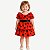 Vestido Infantil Festa de Bolinhas Pretas Tam 1 a 4 Anos Poá Vermelho LadyBug - Imagem 1