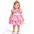 Vestido de Festa Infantil Poá Rosa Minnie 1 a 4 Anos Bola Branca - Imagem 1