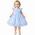 Vestido Infantil de Festa Com Renda e Tulle Azul Bebê Tam 1 ao 4 - Imagem 1