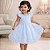 Vestido Infantil de Festa Com Renda e Tulle Azul Bebê Tam 1 ao 4 - Imagem 2
