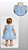 Vestido Infantil de Festa Com Renda e Tulle Azul Bebê Tam 1 ao 4 - Imagem 3