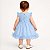 Vestido Infantil de Festa Com Renda e Tulle Azul Bebê Tam 1 ao 4 - Imagem 6