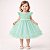 Vestido Infantil de Festa Com Renda e Tulle Tam 1 ao 4 Verde Menta - Imagem 1