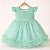 Vestido Infantil de Festa Com Renda e Tulle Tam 1 ao 4 Verde Menta - Imagem 3