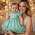 Vestido Para Bebê Verde Menta com Tulle e Renda Para MesVersário - Imagem 5